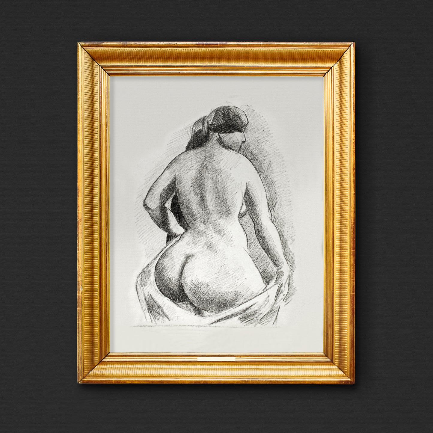 Disrobed woman