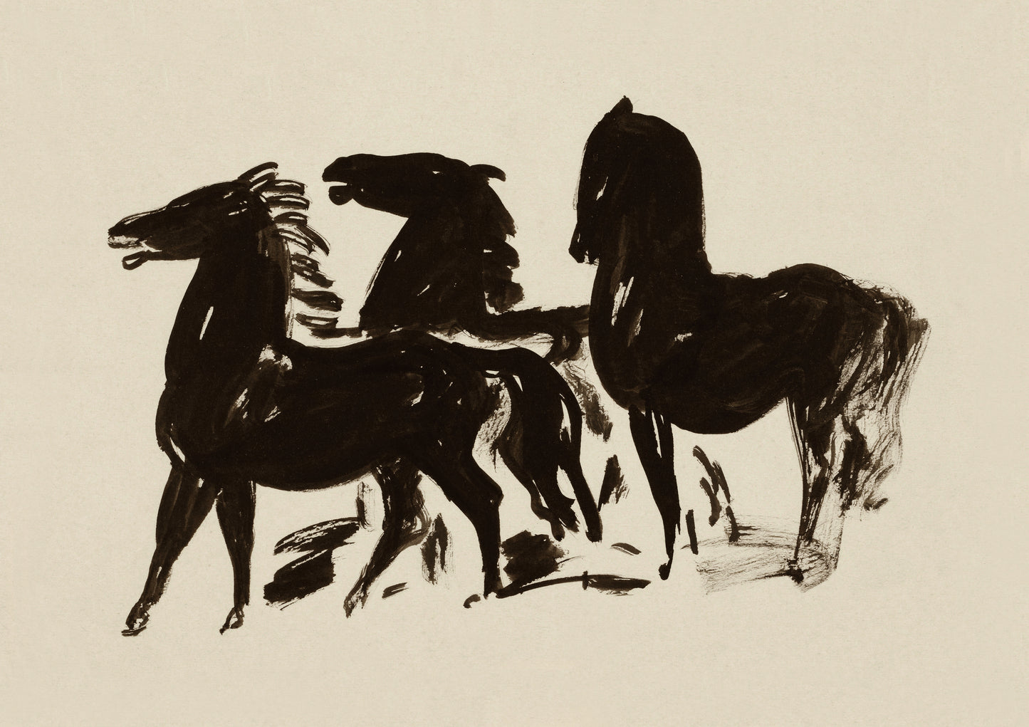 Three Black Horses