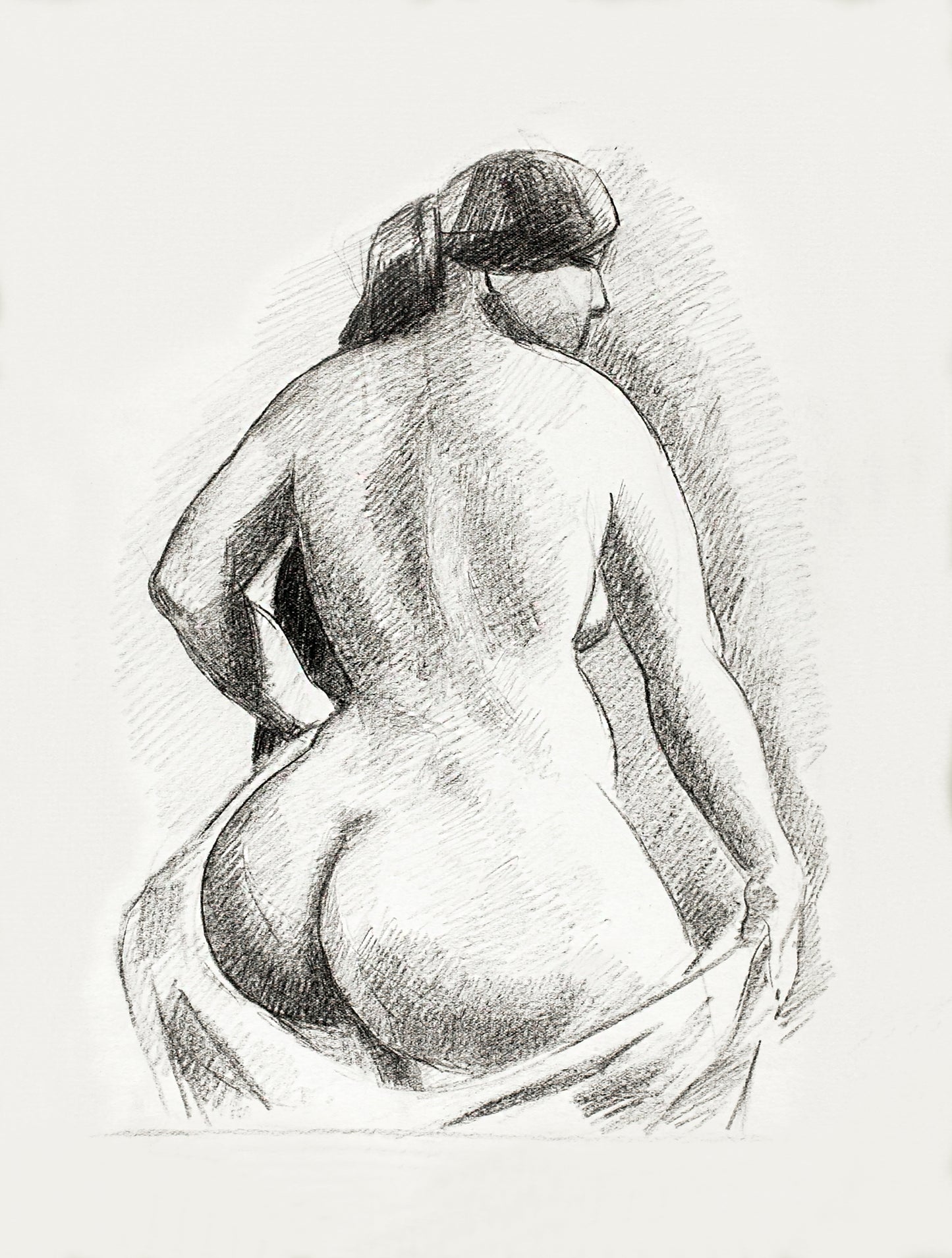 Disrobed woman